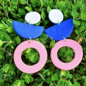 Spring Dangle Clay Statement Earrings *The Danica*
